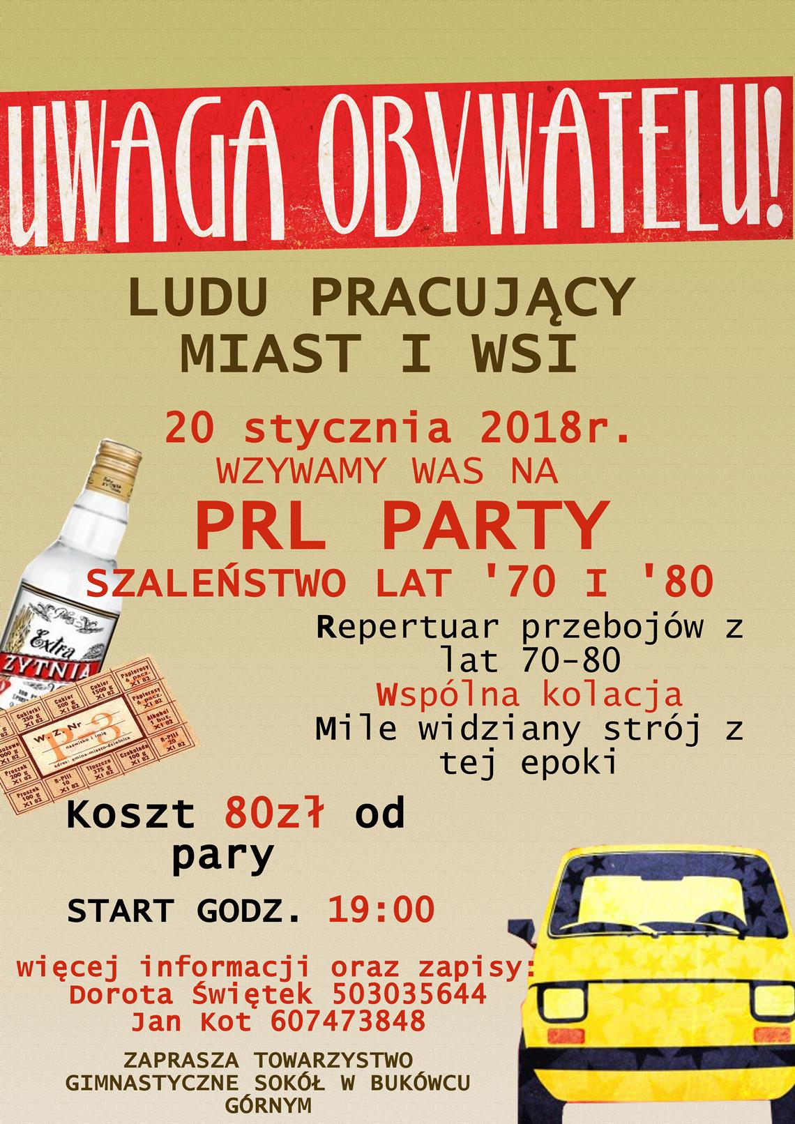 PRL PARTY - zaproszenie