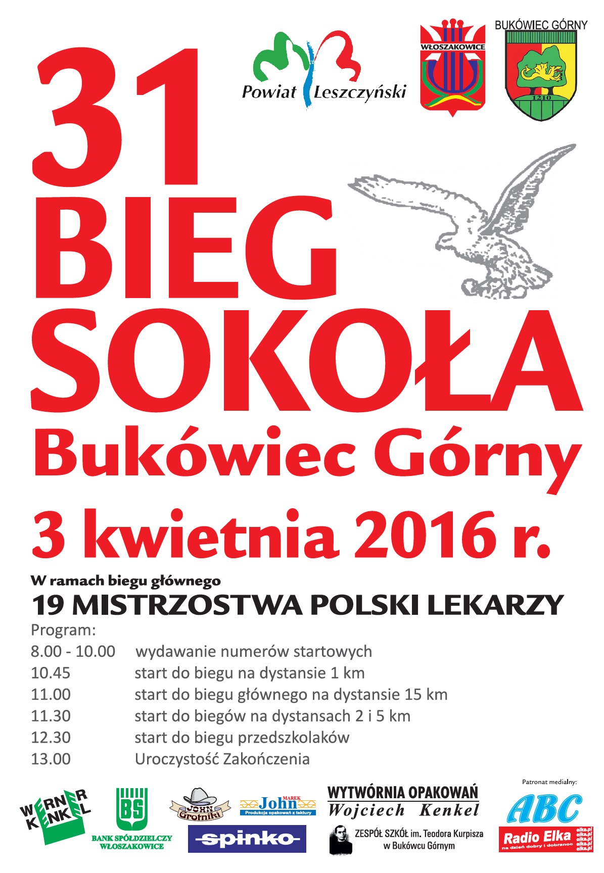 31 Bieg Sokoła 2016 - zaproszenie