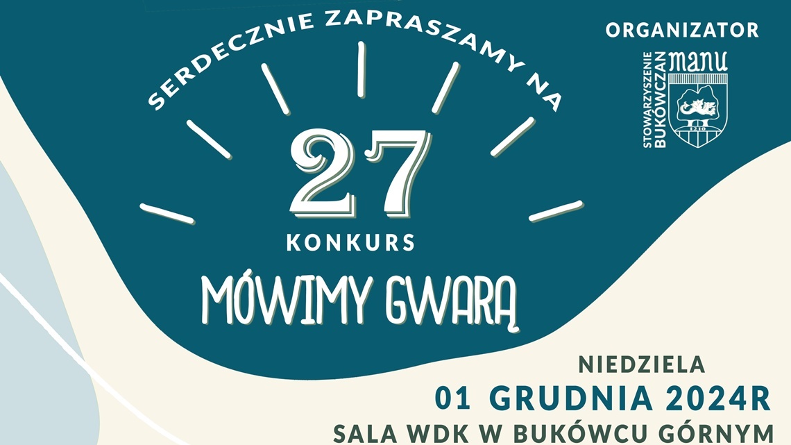 27 Konkurs "Mówimy gwarą" - zaproszenie